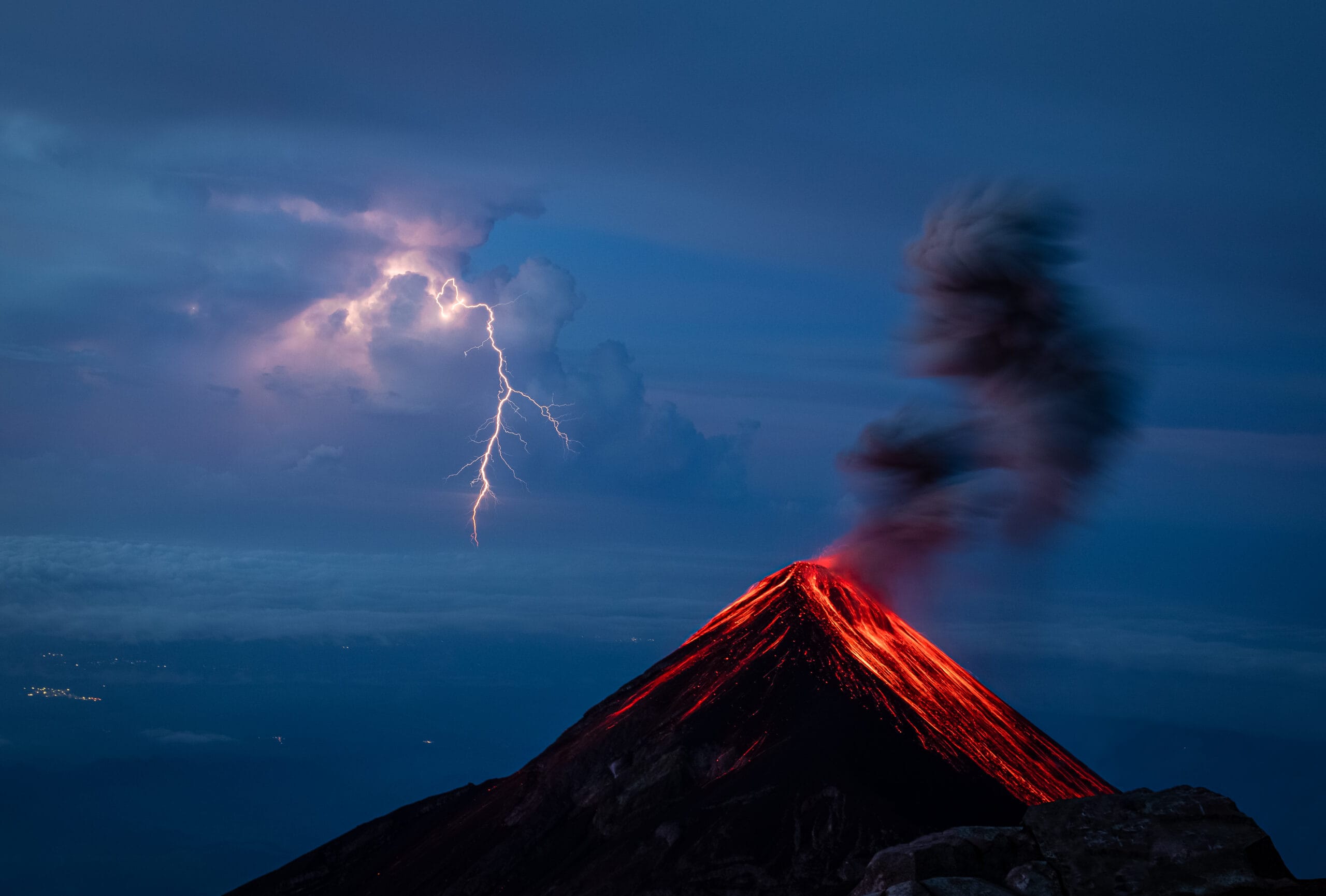 Feuerspuckender Fuego in Guatemala