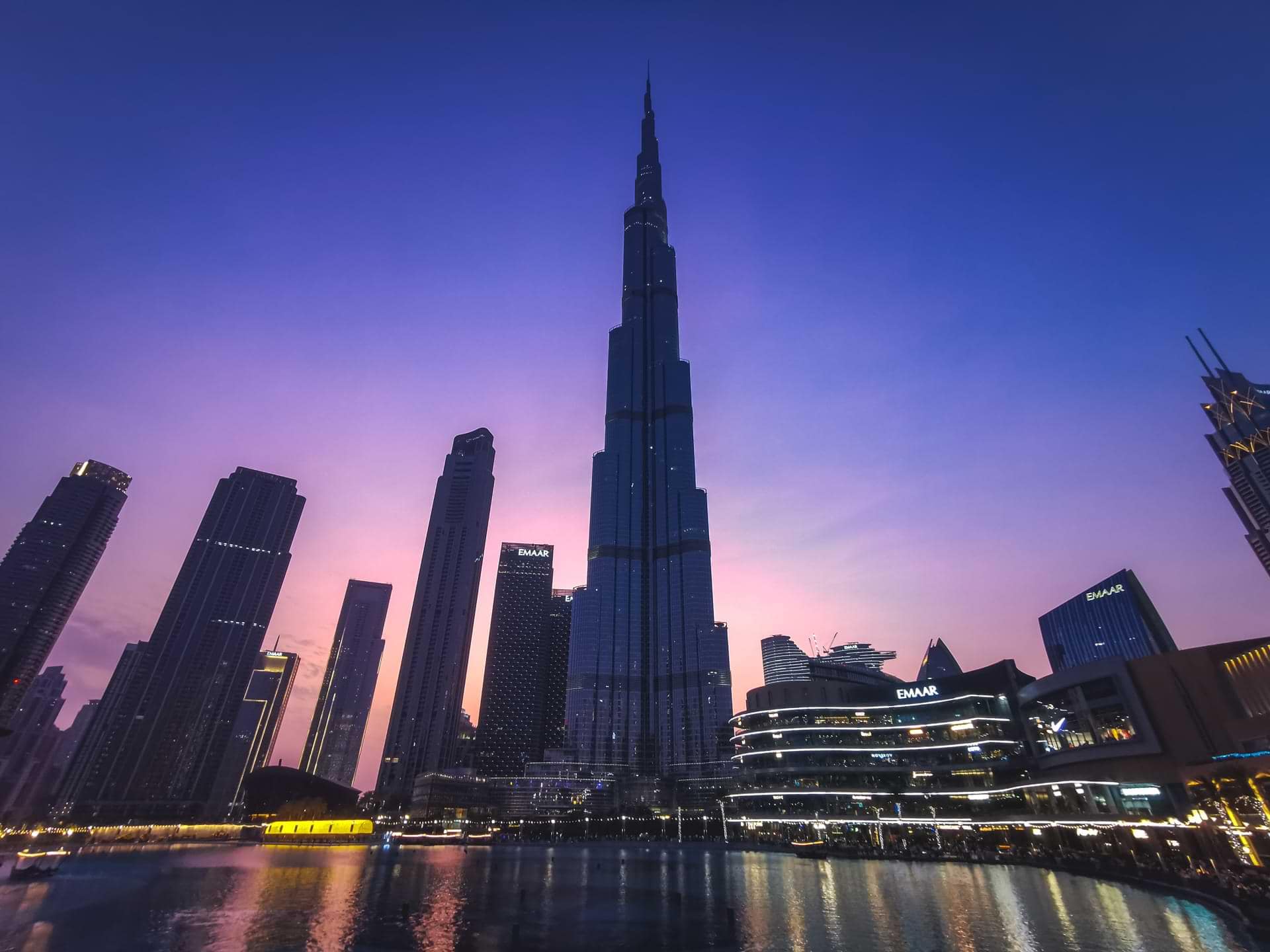 Burj Khalifa bei Sonnenuntergang