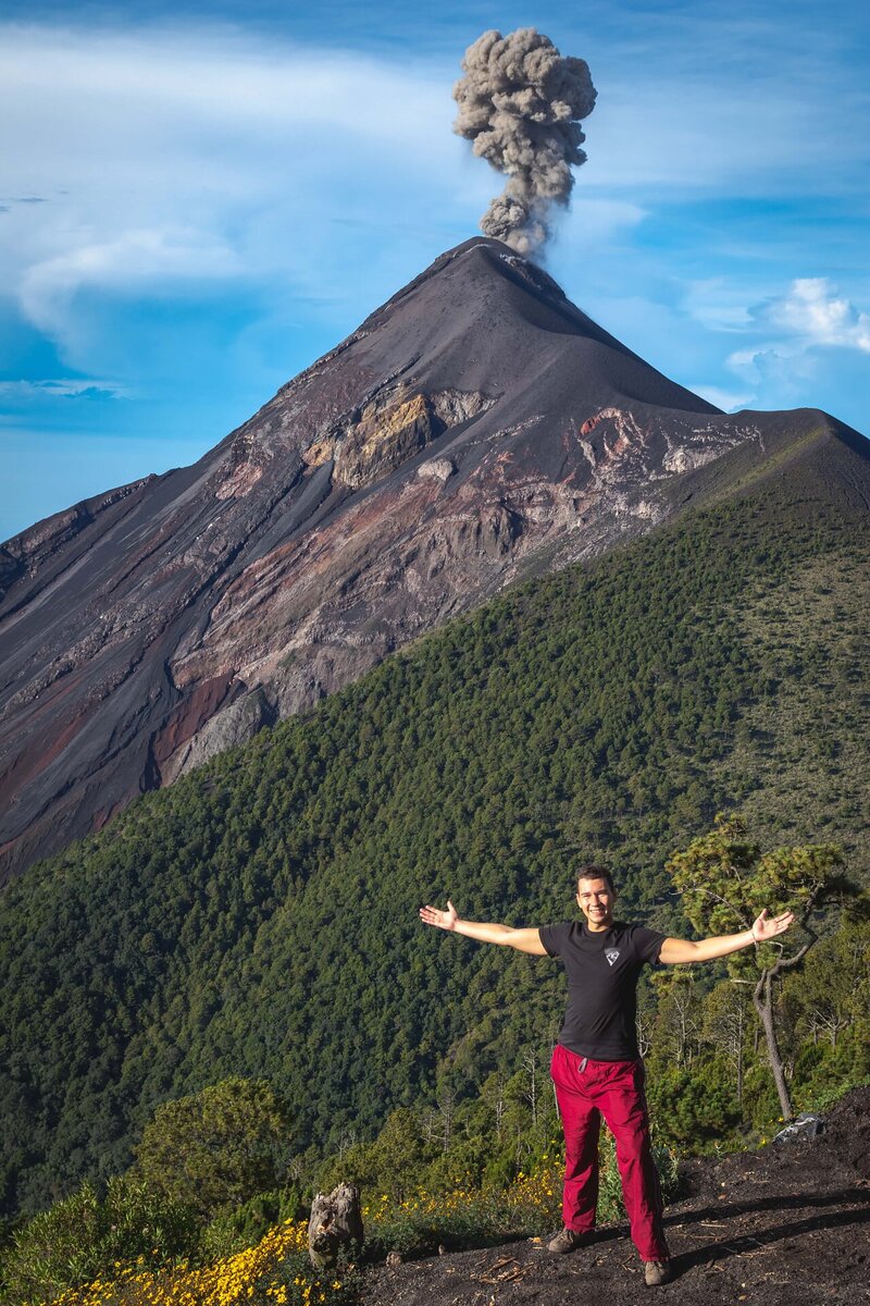 Perfektes Timing am Fuego in Guatemala