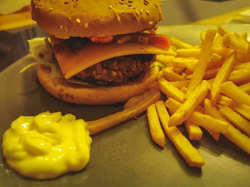 Die Burgerpatties waren auch echt lecker