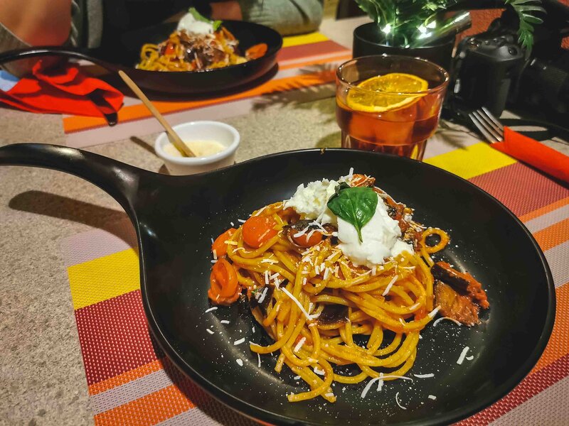 Die Pasta kann sich wirklich sehen lassen