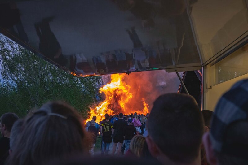 Das Osterfeuer wird ebenfalls auf dem Osterberg gezündet