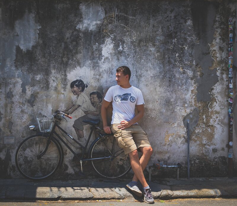 Die berühmte Streetart von Penang